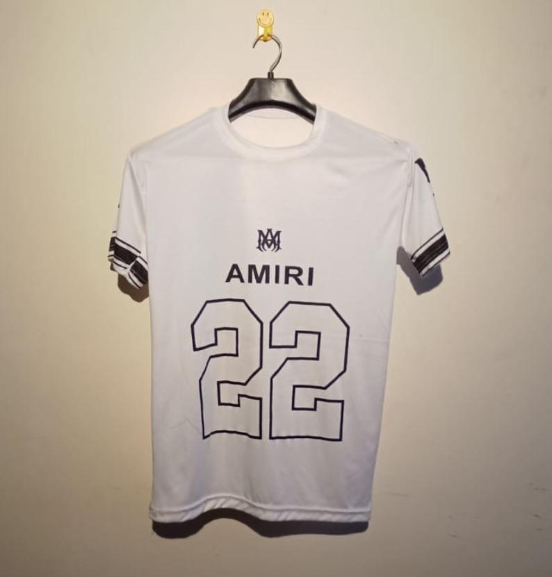 AMIRI Micro Interlock Track Suit White Black Accents
