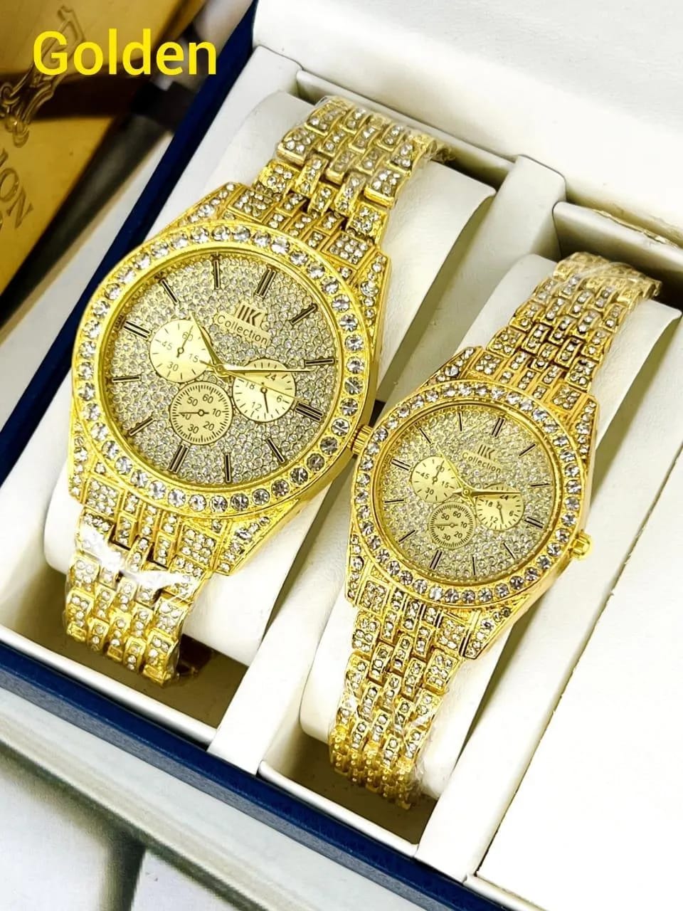 Luxury Diamond Couple Watch
