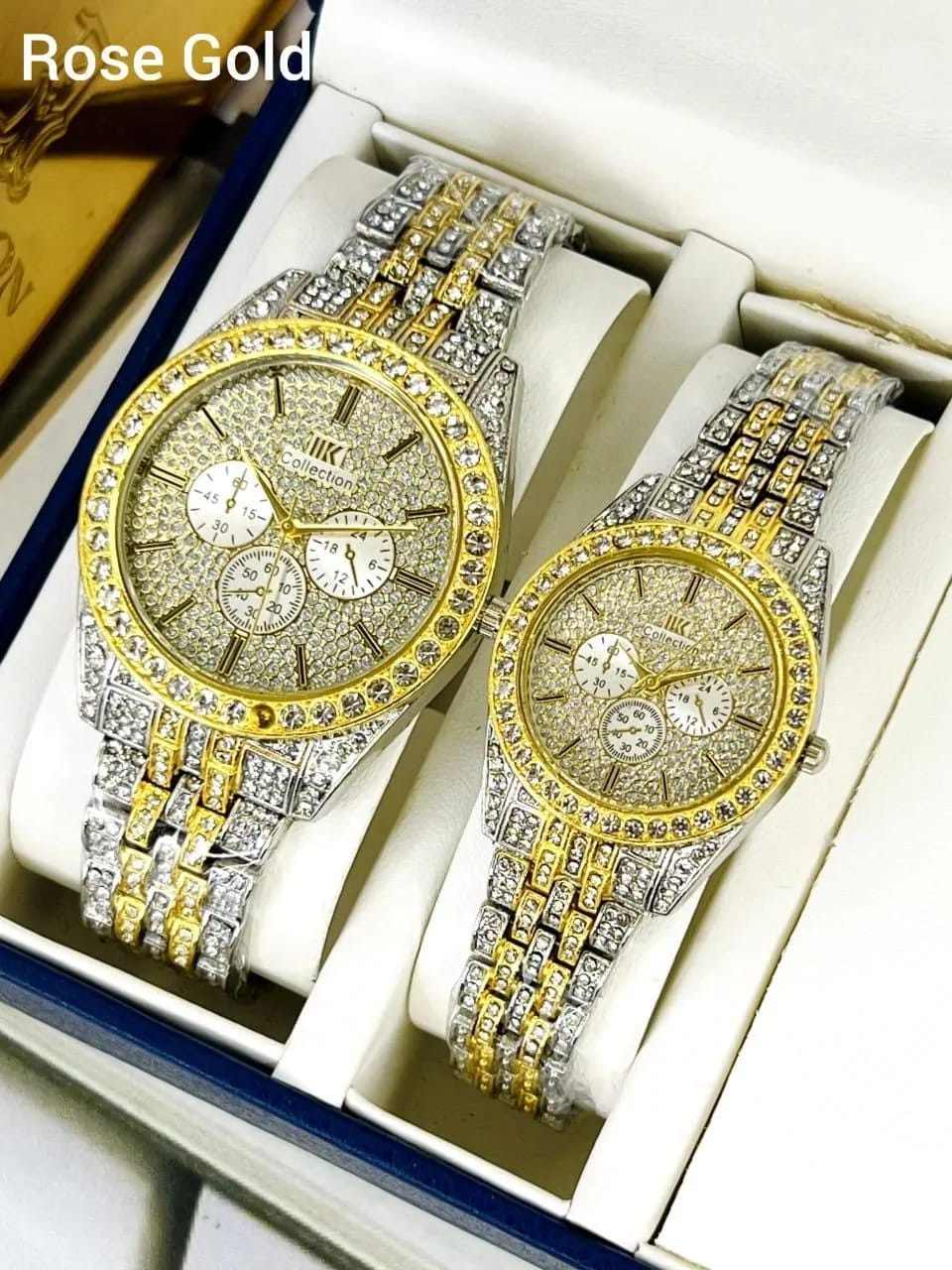 Luxury Diamond Couple Watch