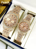 Luxury Diamond Couple Watch