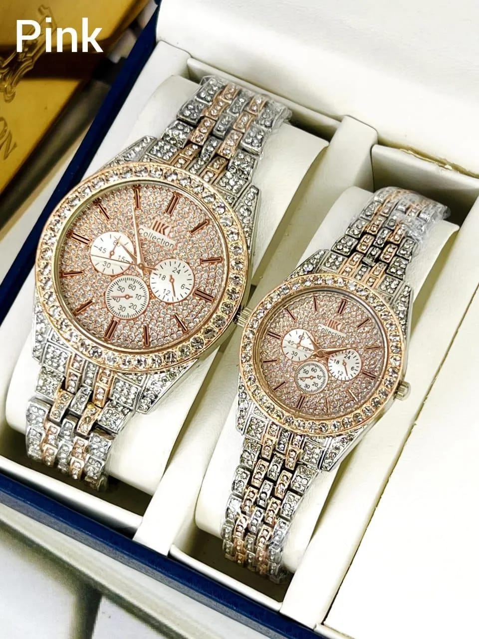 Luxury Diamond Couple Watch