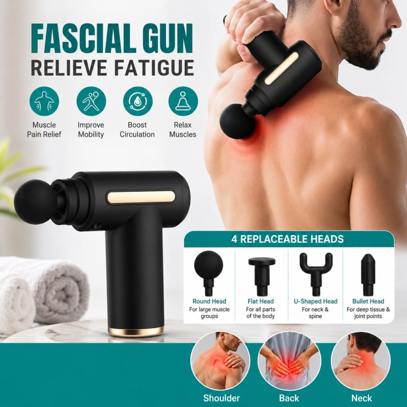 Massage Gun 5 In 1 Multifunctional Electric Full Body Massage Equipment Set