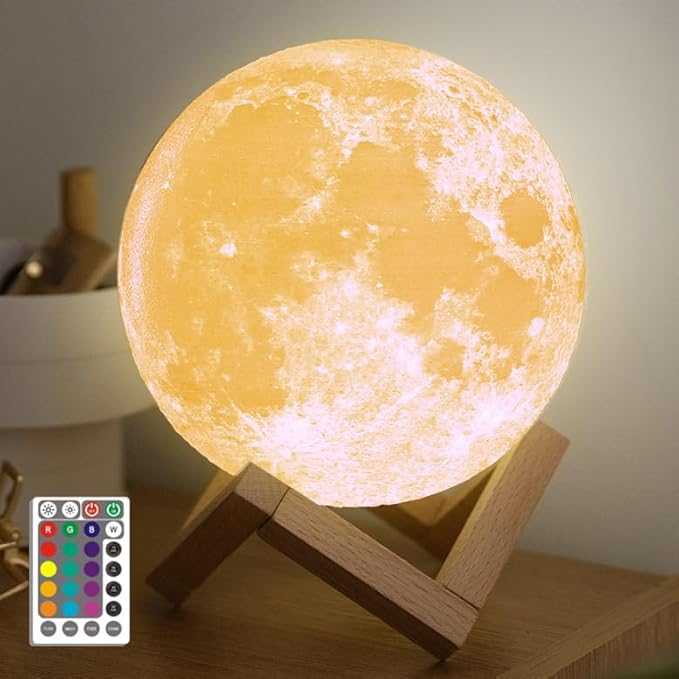 3D Moon Lamp – Rechargeable