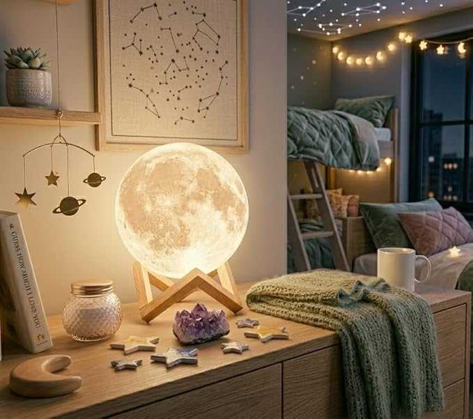 3D Moon Lamp – Rechargeable